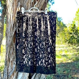 Skirt. Maurices. Nude and Black Lace. Size 1X.